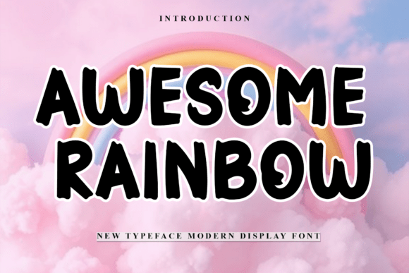 Awesome Rainbow: A Playful Font for Creative Web Design