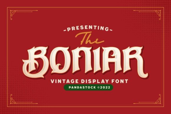 Boniar: A Vintage Display Font for Modern Campaigns
