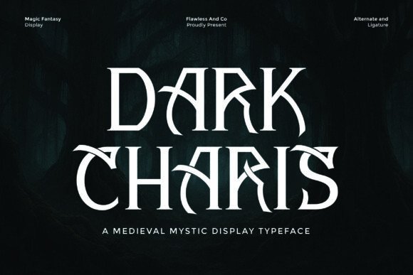 Dark Charis: A Bold Display for Creative Projects