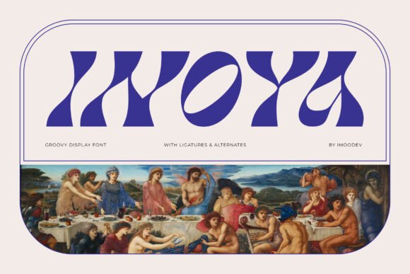 Discover Inoya: A Retro Groovy Display Font for Modern Web Design