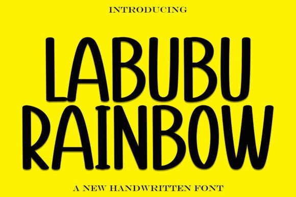 Labuburainbow: A Playful Handwritten Font for Engaging Design