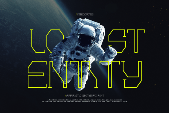 Lost Entity: A Futuristic Font for Modern Editorial Design