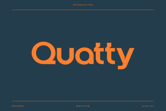 Quatty: A Bold and Modern Typeface for Eye-Catching Designs