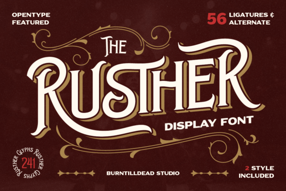 Rusther Regular: A Bold and Classy Typeface for Web Design
