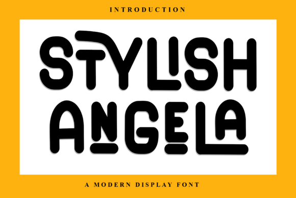 Stylish Angela: A Festive Font for Engaging Branding